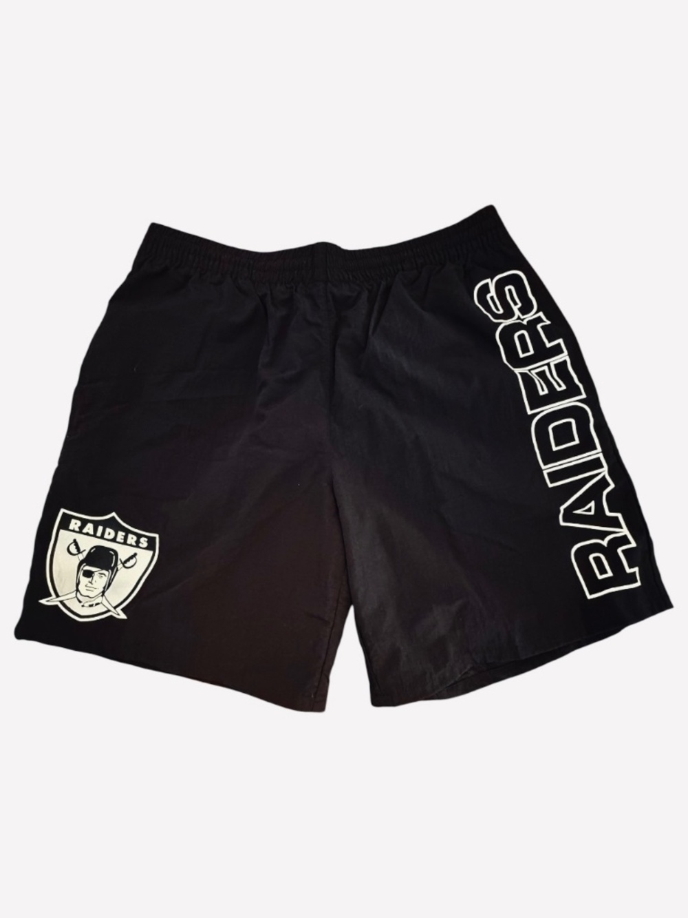 Mitchell & Ness Raiders Shorts Black Silver White Men's New With Tags